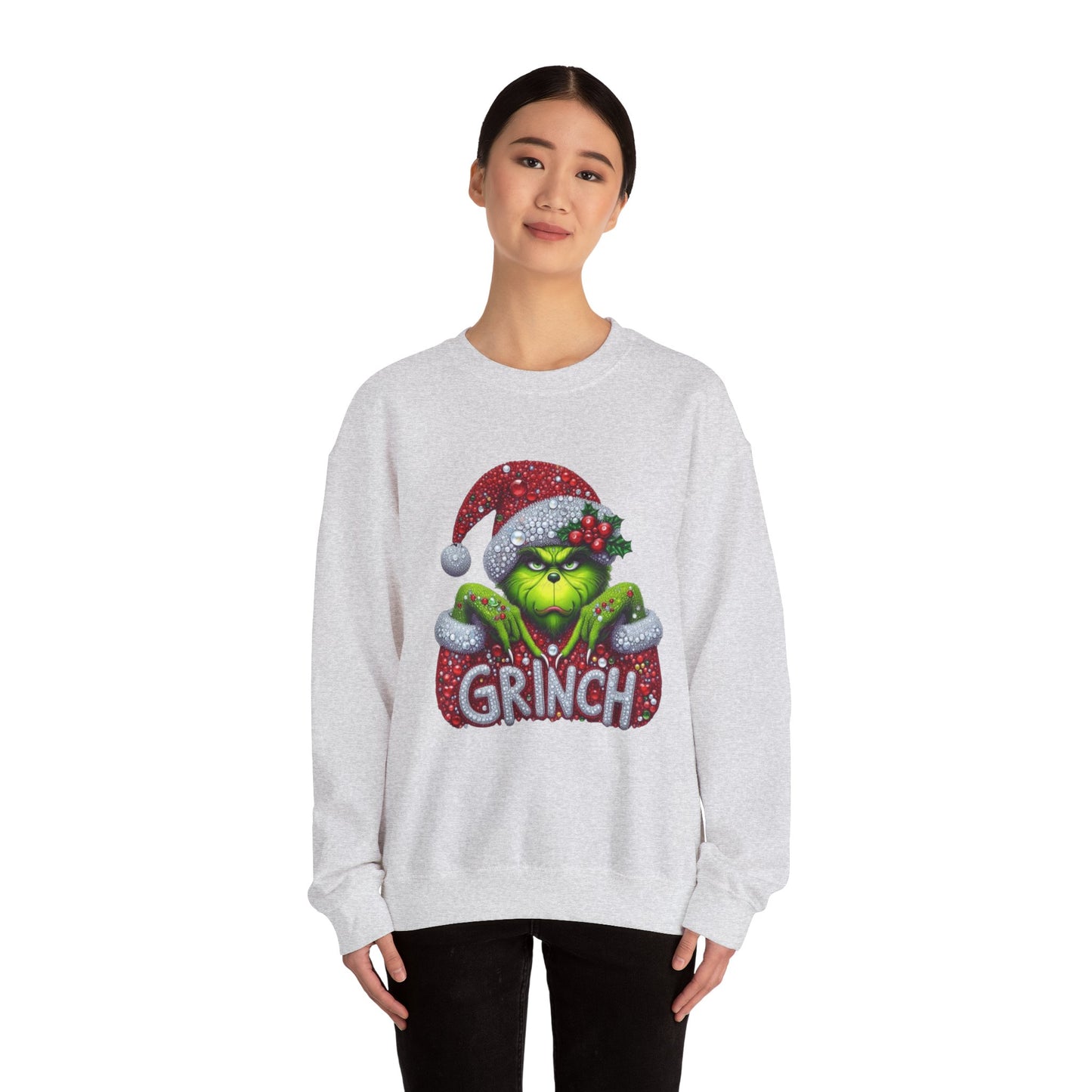 Glitter Grinch Unisex Heavy Blend™ Crewneck Sweatshirt