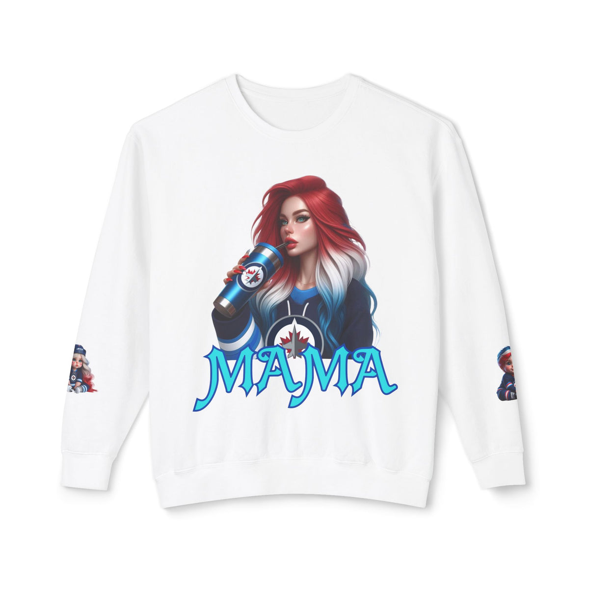 Mama Hockey Unisex Lightweight Crewneck Sweatshirt