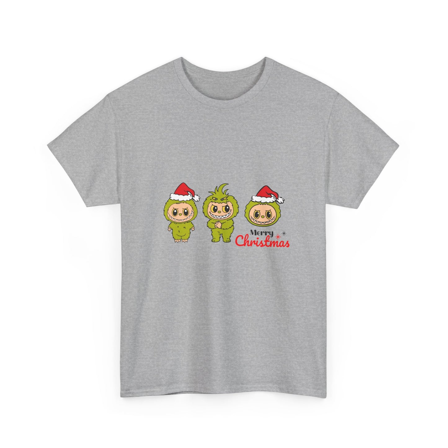 Merry Christmas Labubu Unisex Heavy Cotton Tee