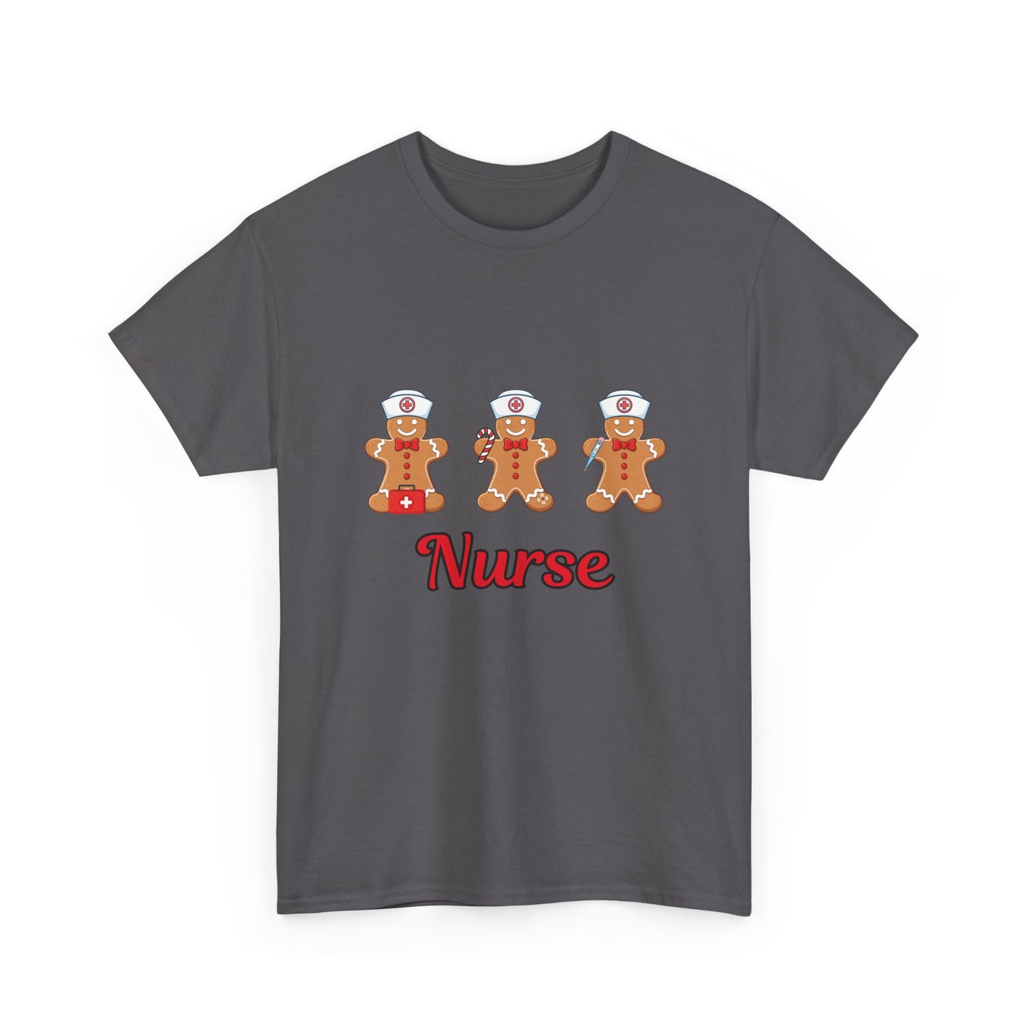 Nurse Gingerbread Unisex Heavy Cotton Tee