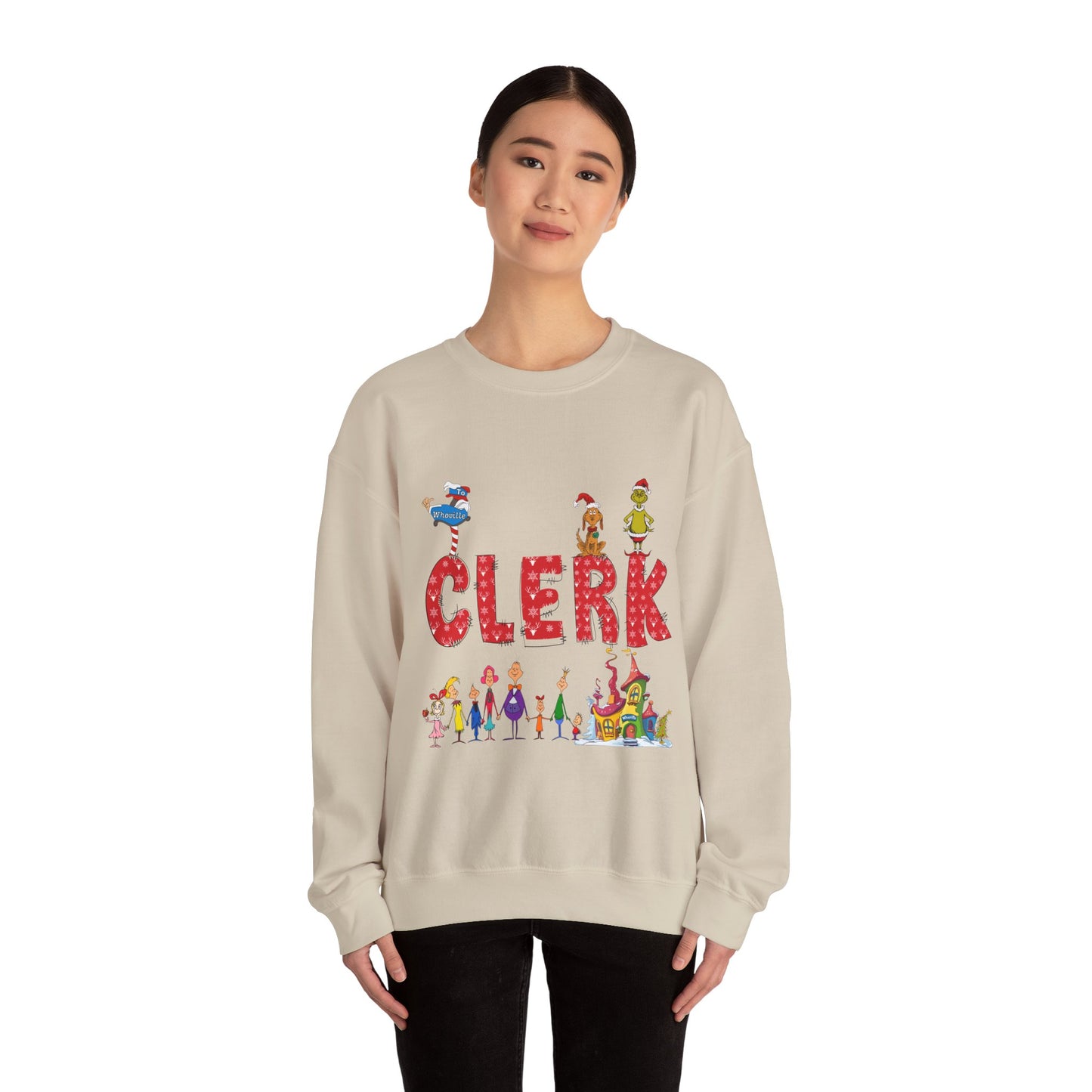 Clerk Grinch Unisex Heavy Blend™ Crewneck Sweatshirt