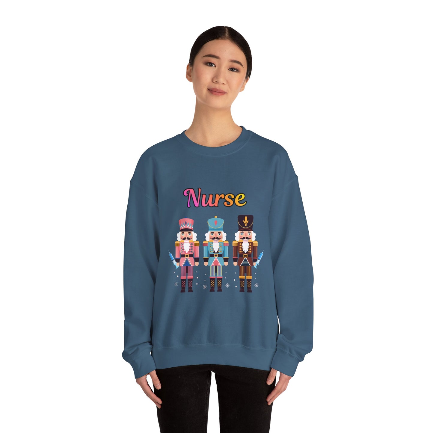 Nurse Nutcracker Unisex Heavy Blend™ Crewneck Sweatshirt