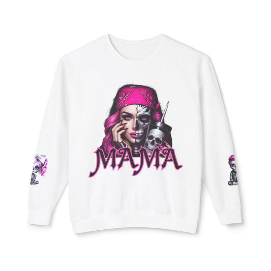 Mama Skeleton Unisex Lightweight Crewneck Sweatshirt