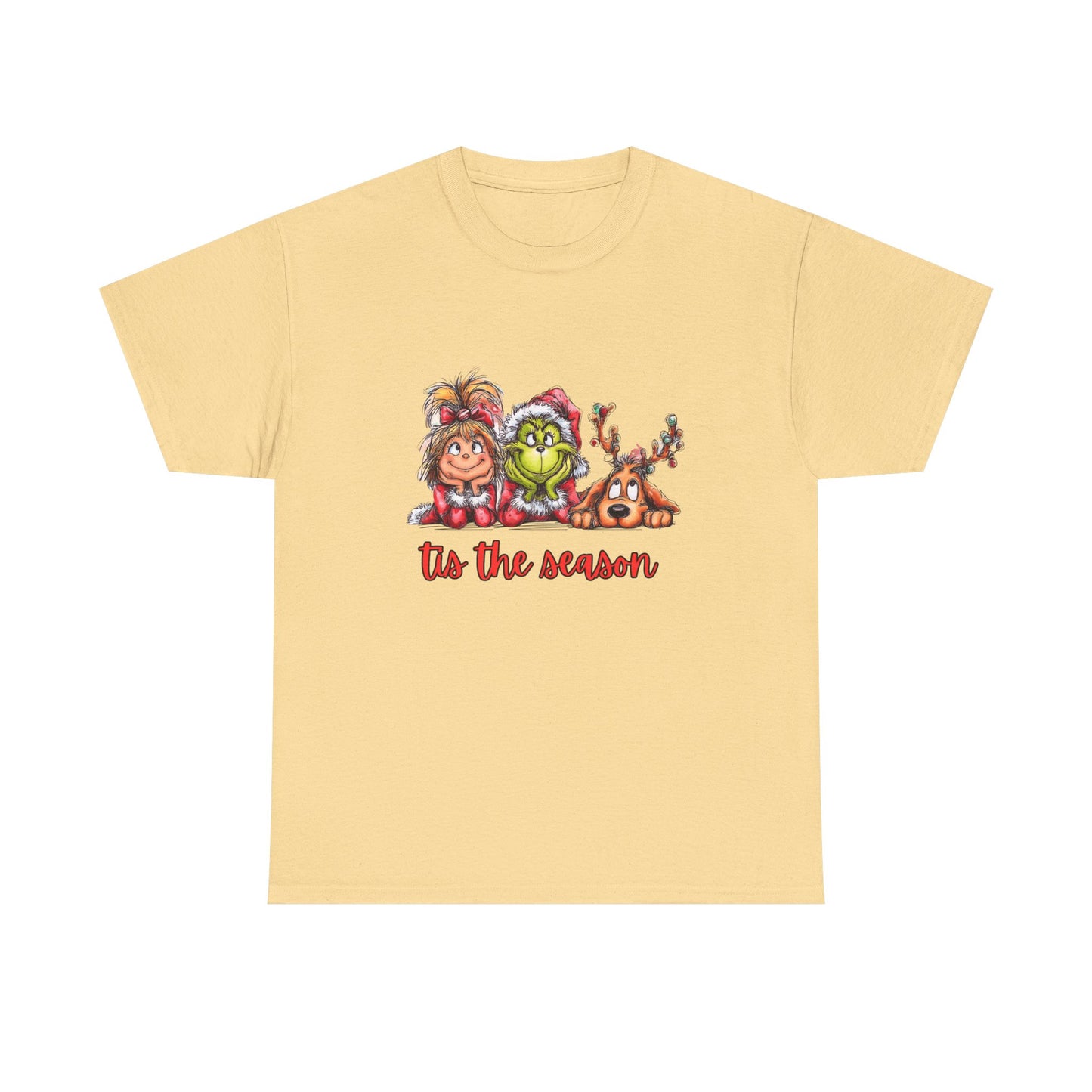 Tis The Season Grinch Unisex Heavy Cotton Tee