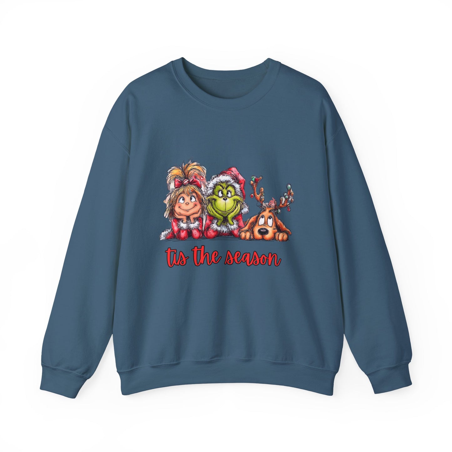Tis The Season Grinch Unisex Heavy Blend™ Crewneck Sweatshirt