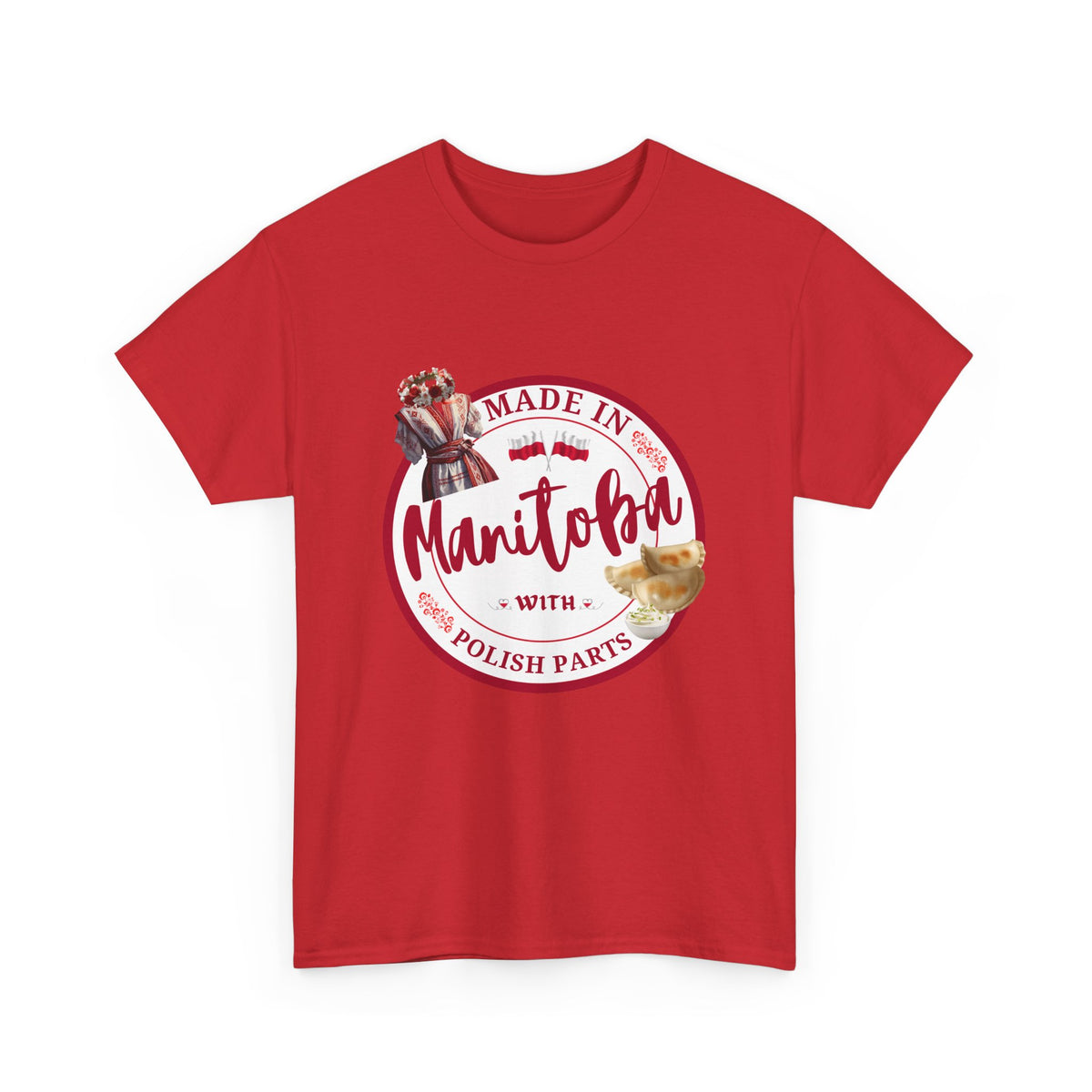 Made In Manitoba With Polish Parts Unisex Heavy Cotton Tee
