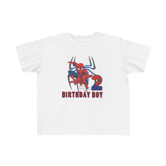 Spiderman Happy Birthday 2 Toddler's Fine Jersey Tee