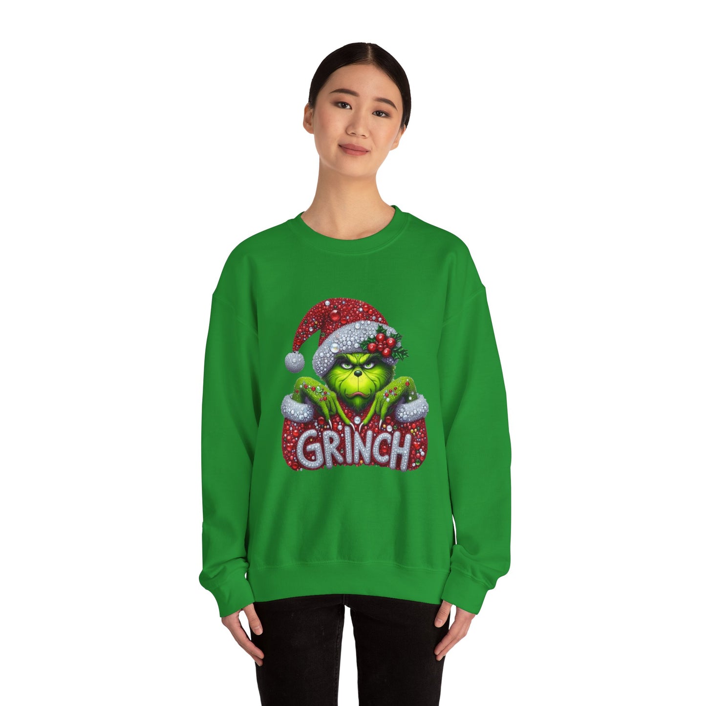 Glitter Grinch Unisex Heavy Blend™ Crewneck Sweatshirt