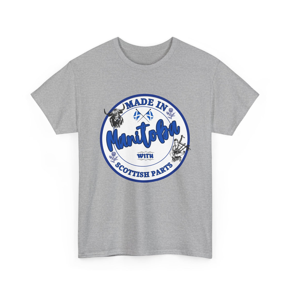 Made In Manitoba With Scottish Parts Unisex Heavy Cotton Tee