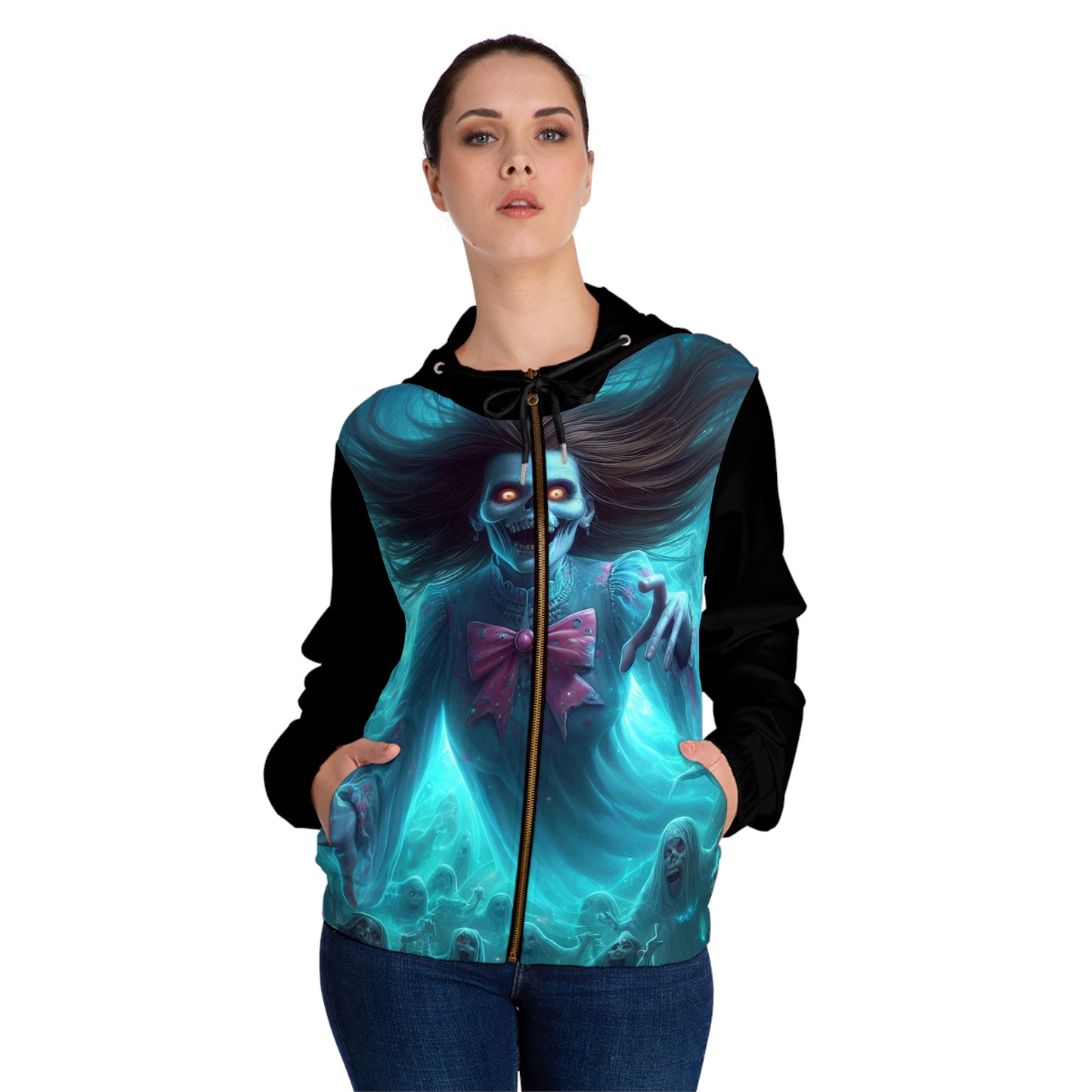 Poltergeist Women’s Full-Zip Hoodie (AOP)
