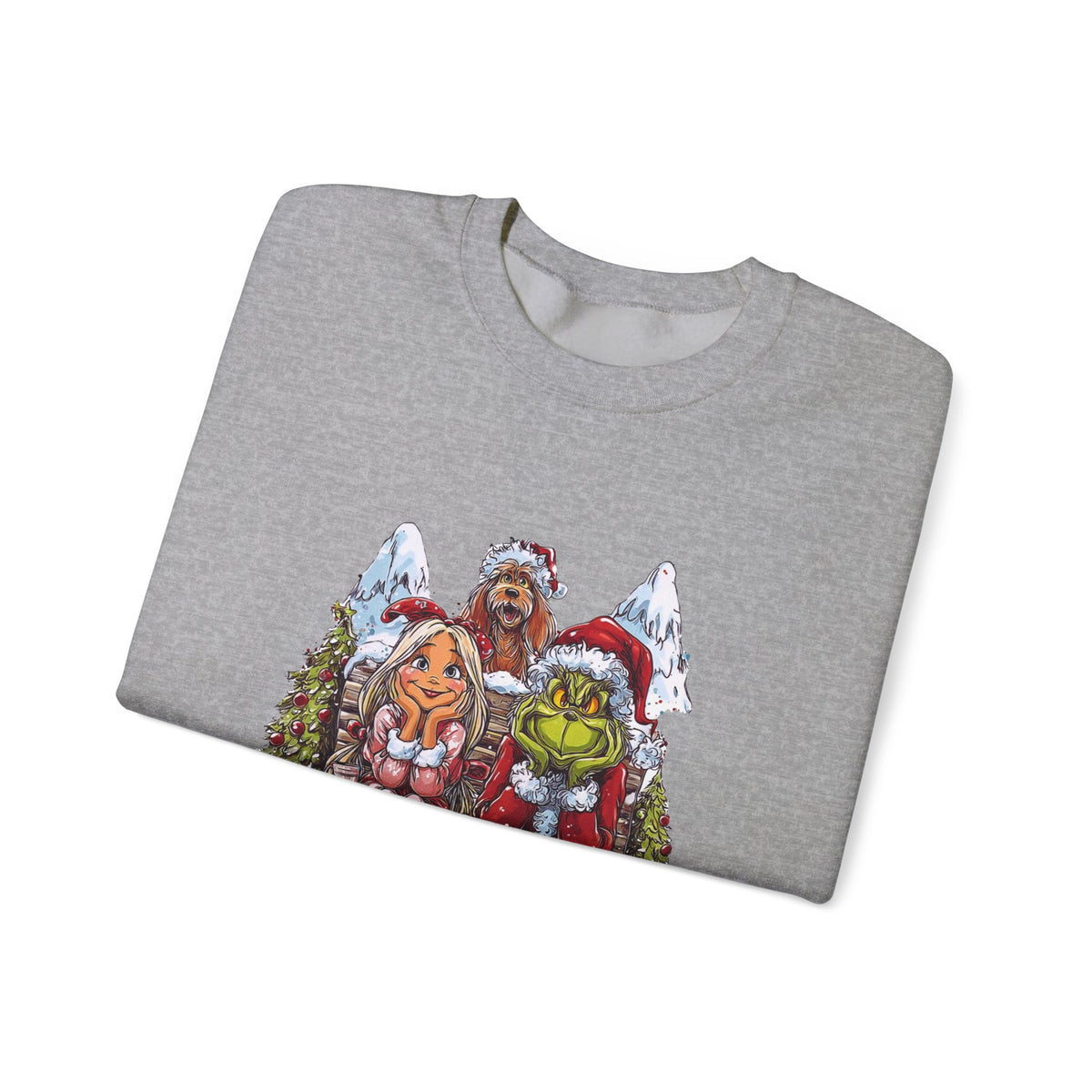 Just Waiting For Christmas Grinch Unisex Heavy Blend™ Crewneck Sweatshirt