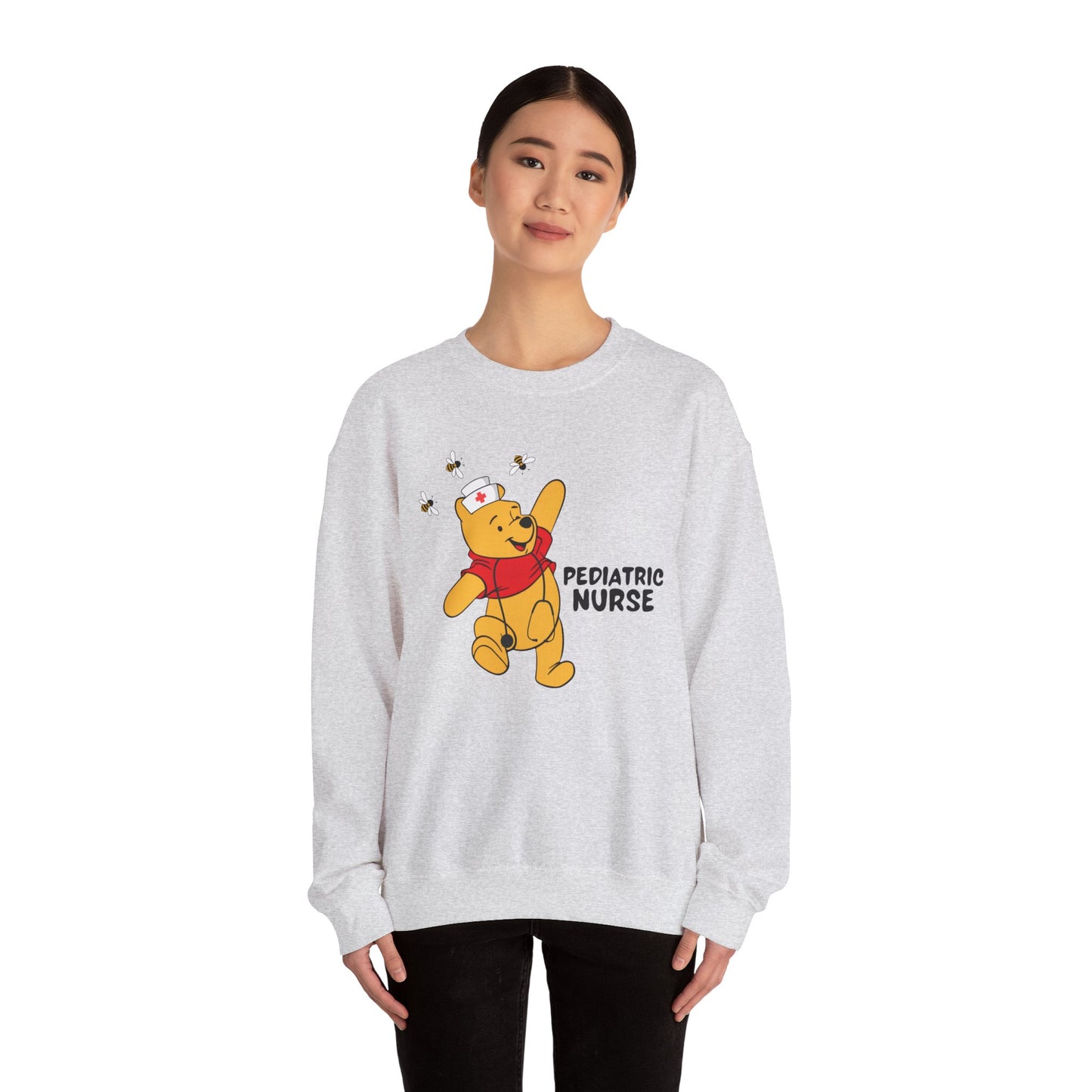 Pediatric Nurse Winnie Unisex Heavy Blend™ Crewneck Sweatshirt