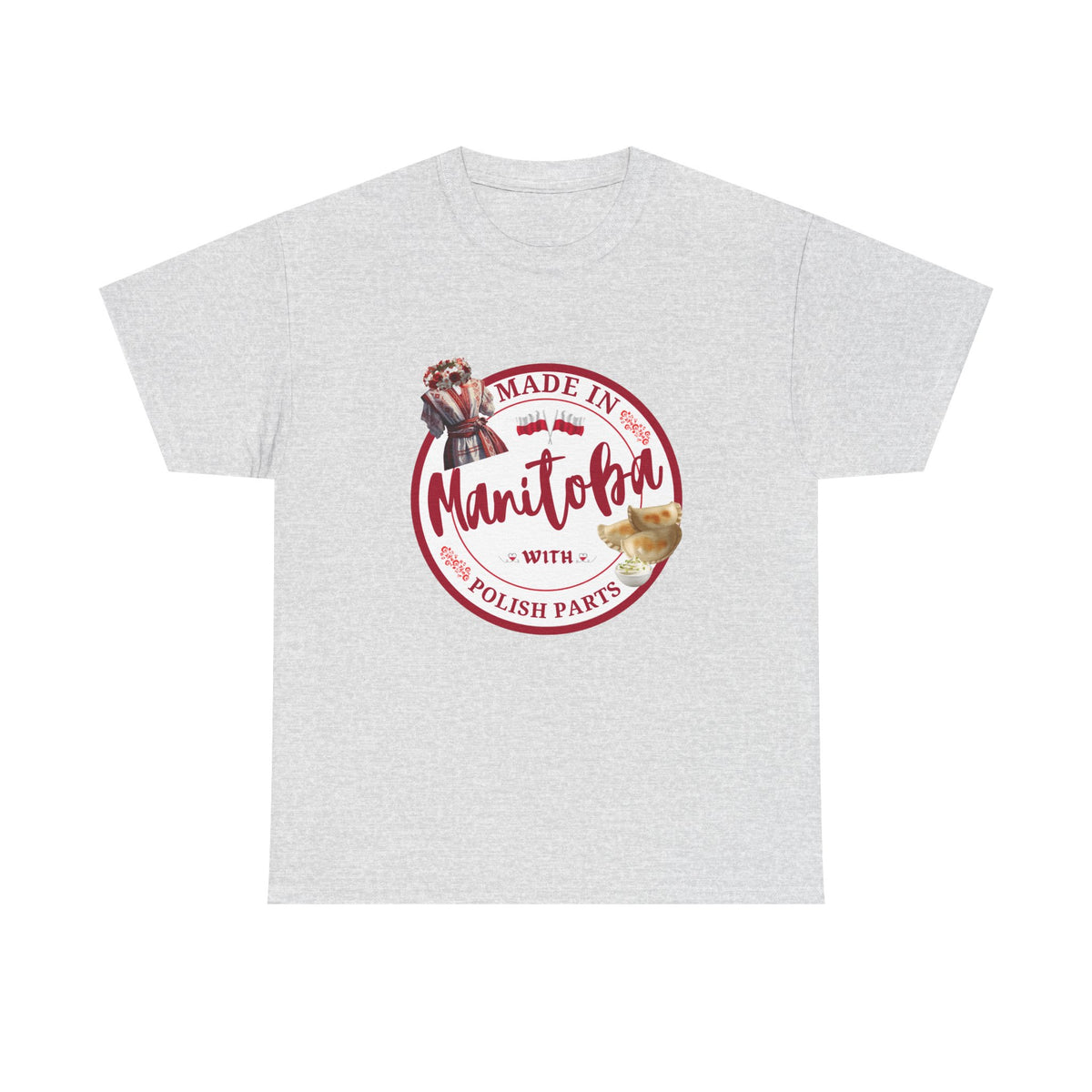 Made In Manitoba With Polish Parts Unisex Heavy Cotton Tee