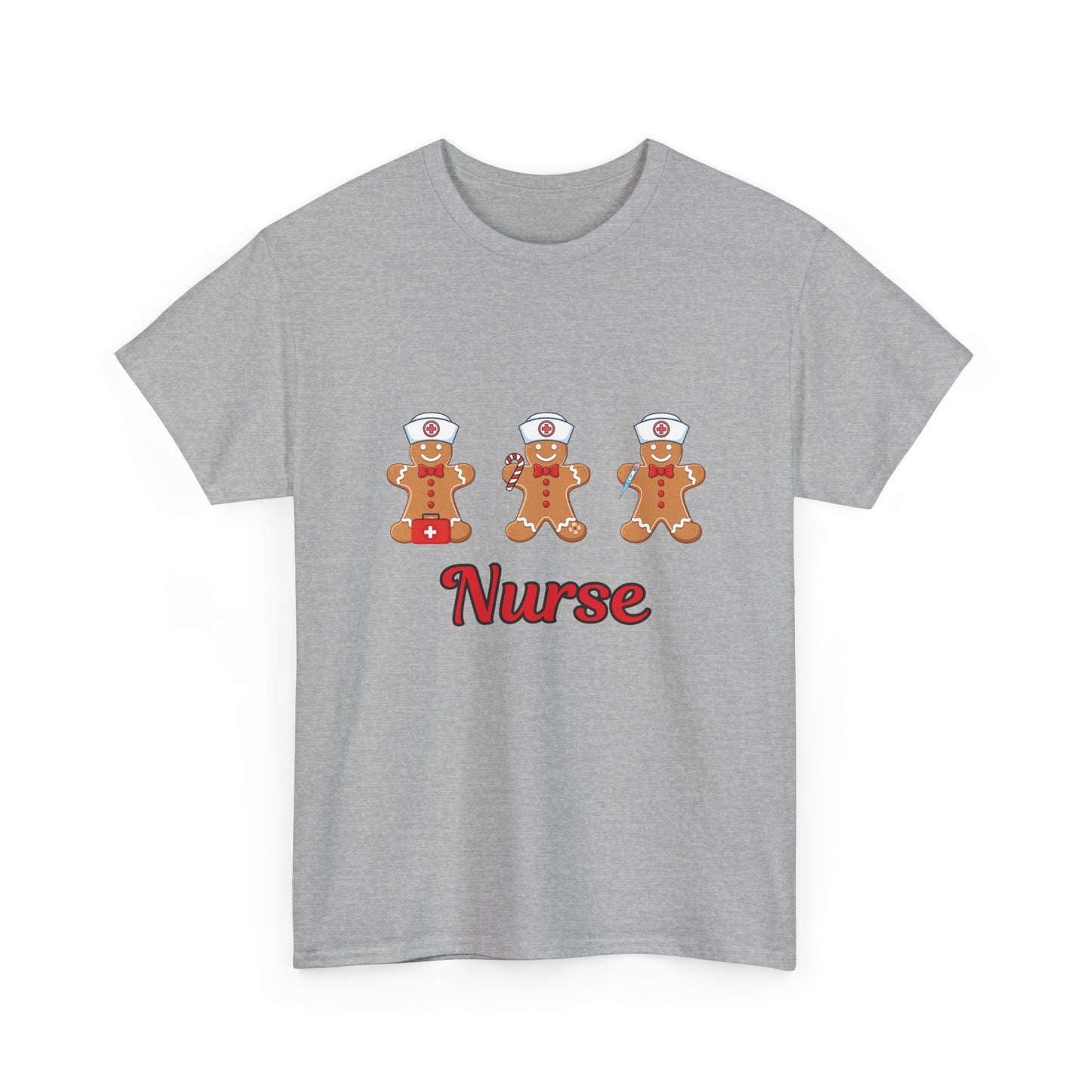 Nurse Gingerbread Unisex Heavy Cotton Tee