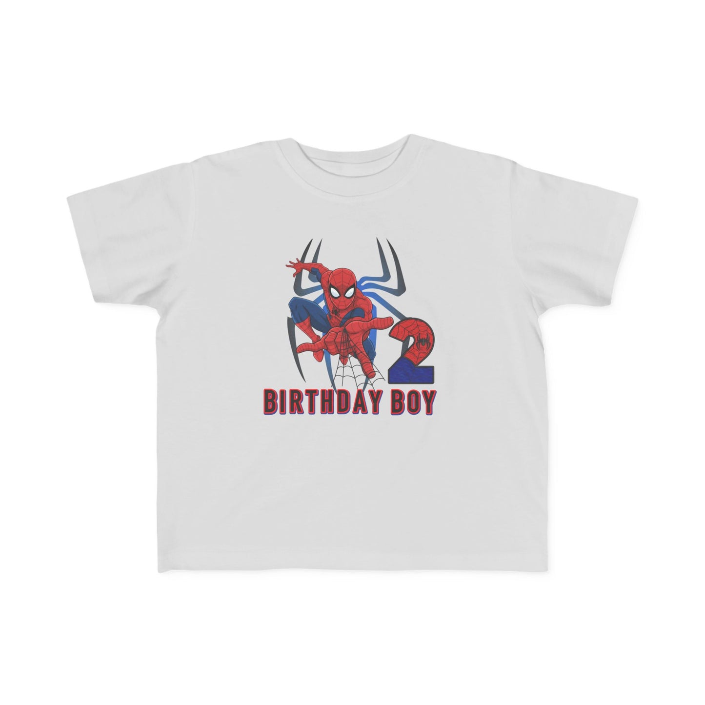 Spiderman Happy Birthday 2 Toddler's Fine Jersey Tee