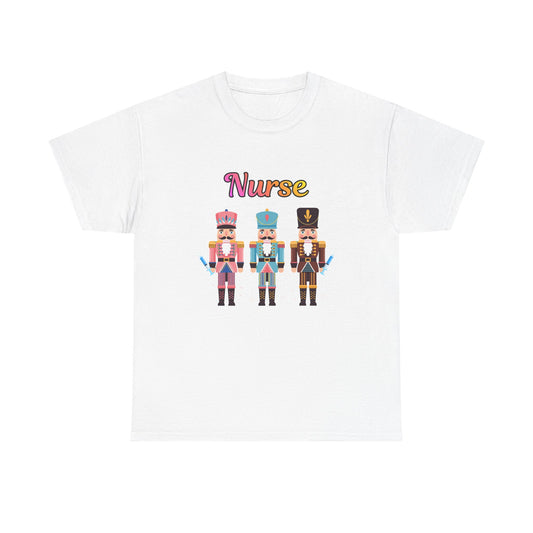 Nurse Nutcracker Unisex Heavy Cotton Tee
