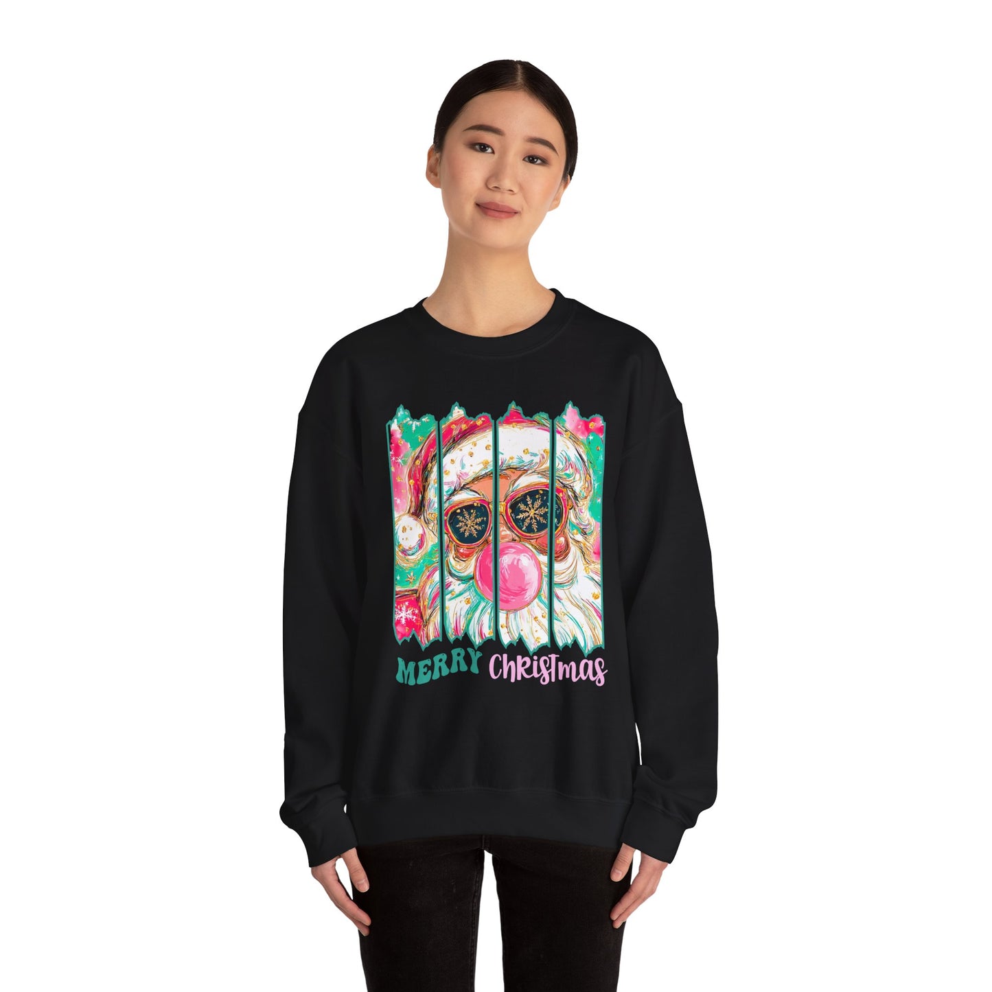 Santa Merry Christmas Unisex Heavy Blend™ Crewneck Sweatshirt