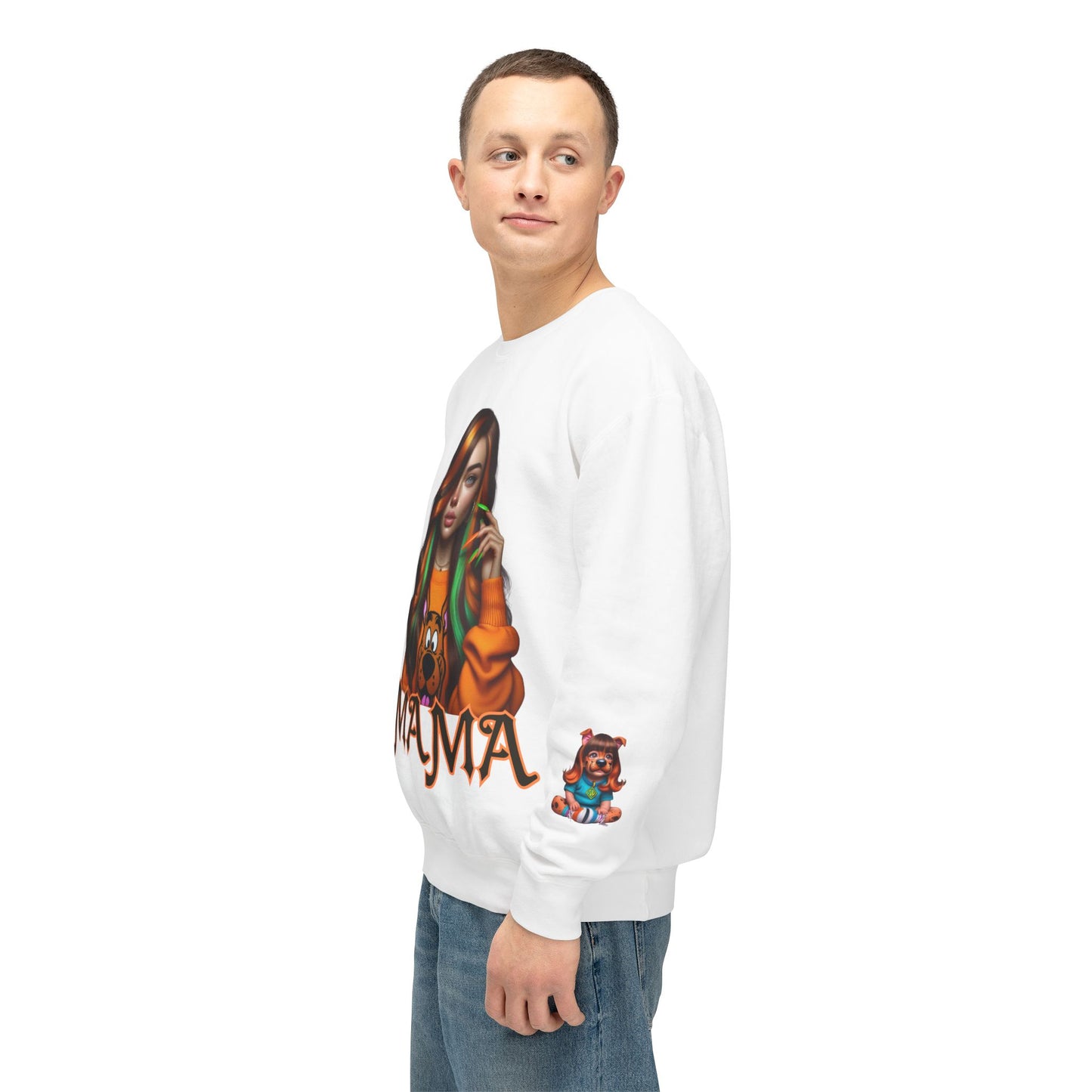 Mama Scooby Doo  Unisex Lightweight Crewneck Sweatshirt