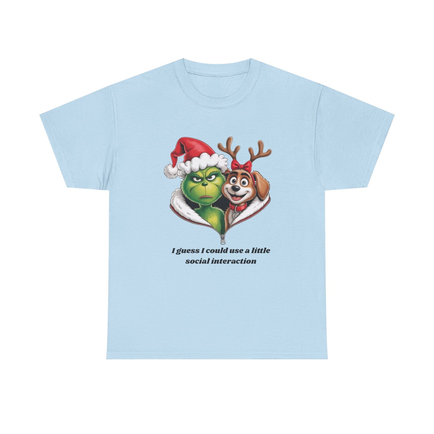Social Interaction Grinch Unisex Heavy Cotton Tee