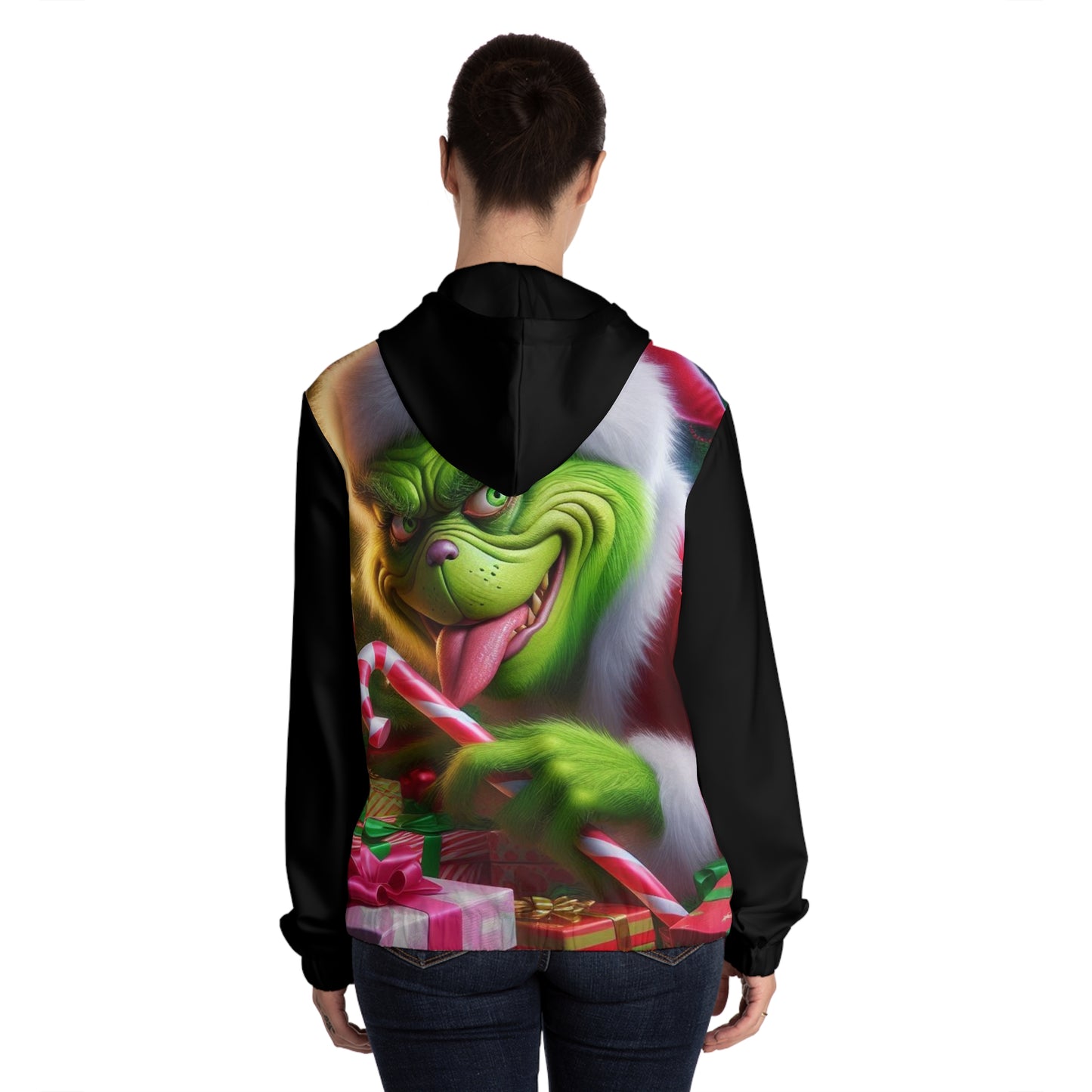 Grinch Women’s Full-Zip Hoodie (AOP)