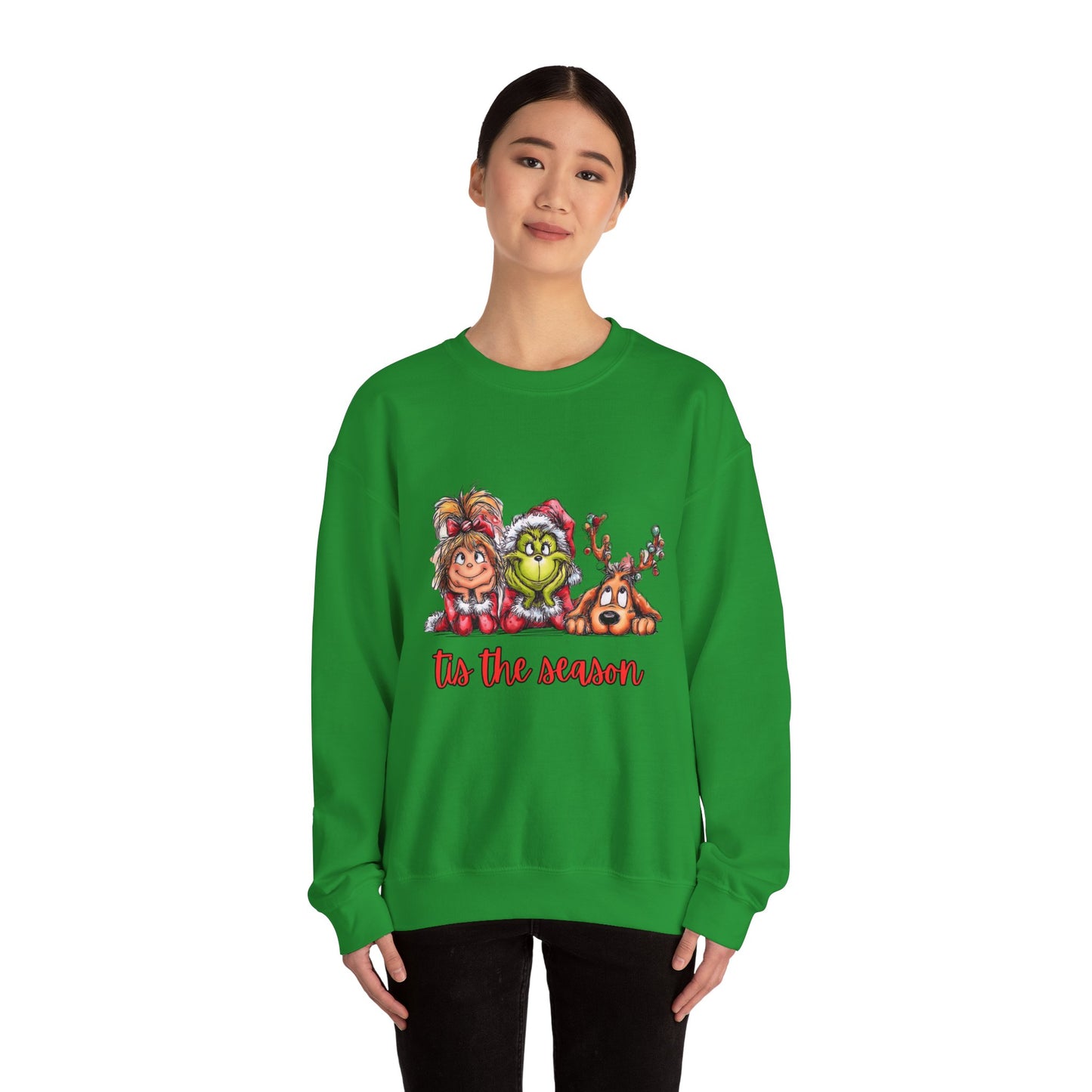 Tis The Season Grinch Unisex Heavy Blend™ Crewneck Sweatshirt