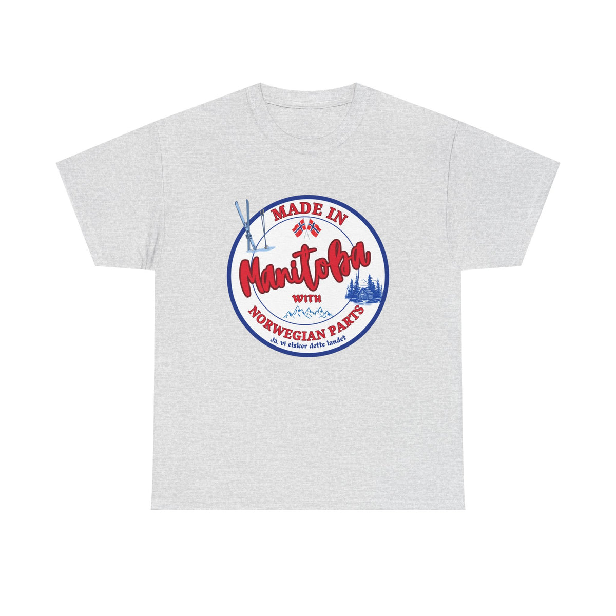 Made In Manitoba With Norwegian Parts Unisex Heavy Cotton Tee
