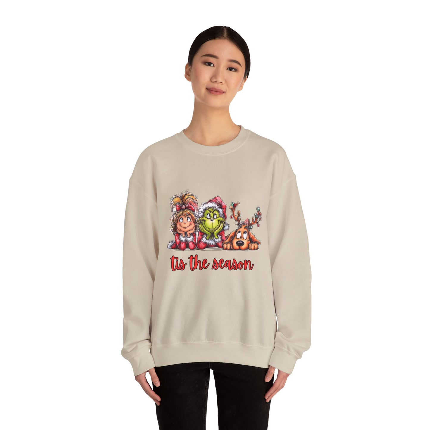 Tis The Season Grinch Unisex Heavy Blend™ Crewneck Sweatshirt