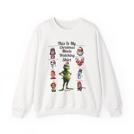This Is My Christmas Movie Watching Shirt Unisex Heavy Blend™ Crewneck Sweatshirt