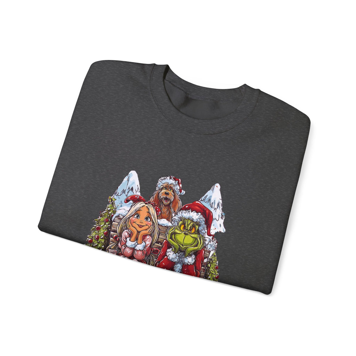 Just Waiting For Christmas Grinch Unisex Heavy Blend™ Crewneck Sweatshirt