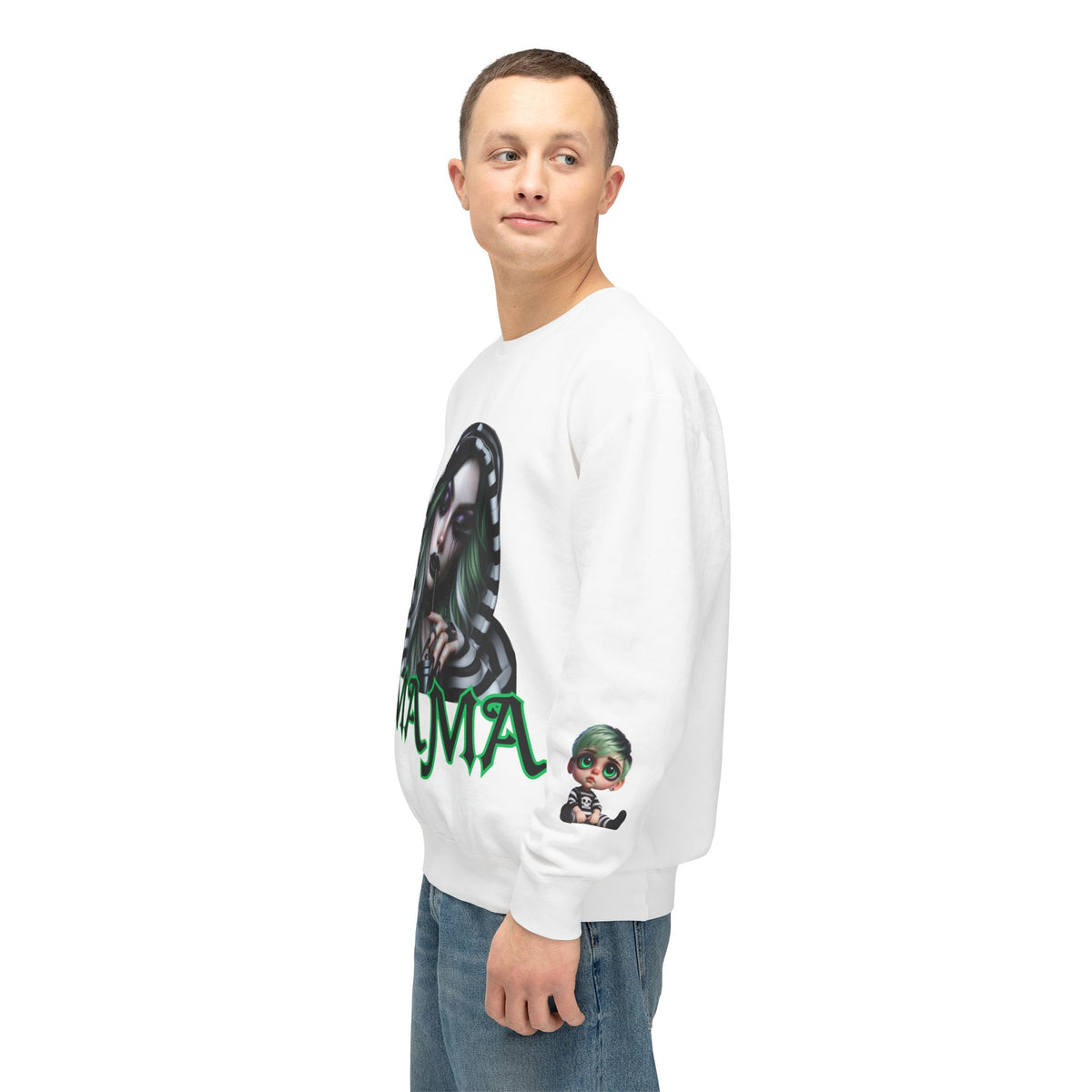 Mama Gothic Unisex Lightweight Crewneck Sweatshirt
