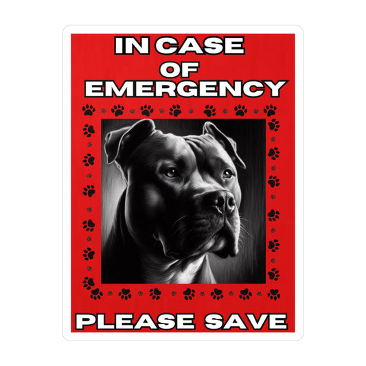 Pet Safety Rescue Vinyl Decal