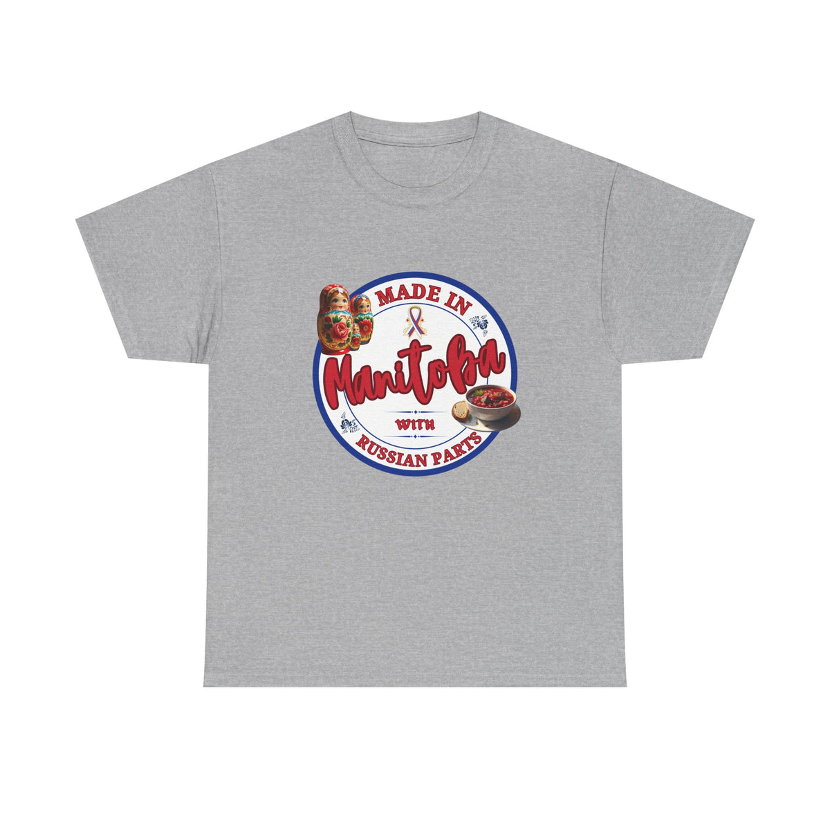 Made In Manitoba With Russian Parts Unisex Heavy Cotton Tee