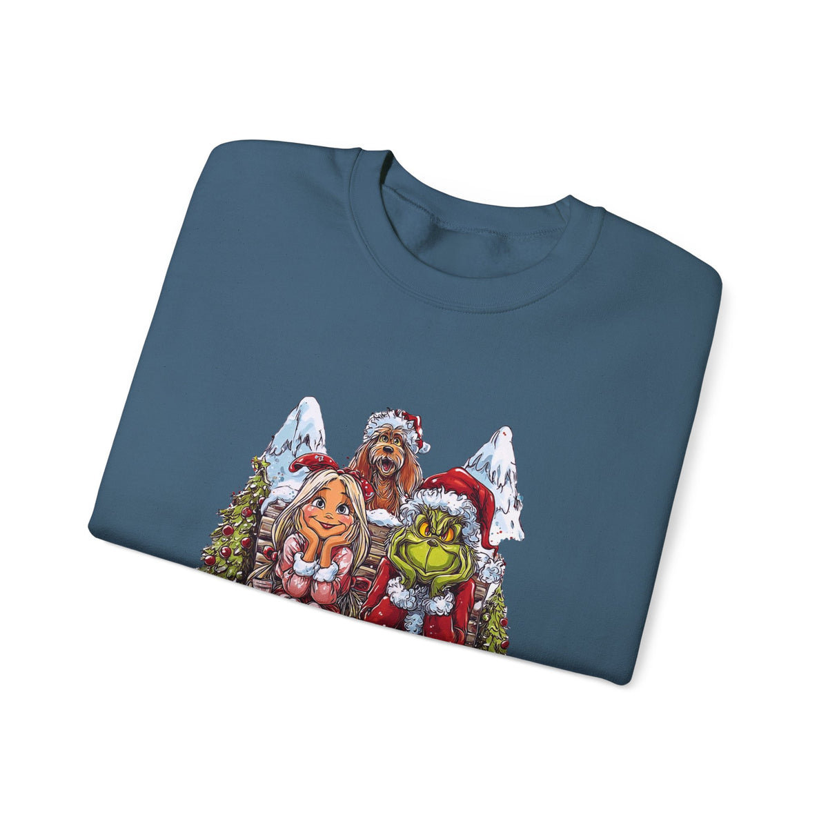 Just Waiting For Christmas Grinch Unisex Heavy Blend™ Crewneck Sweatshirt