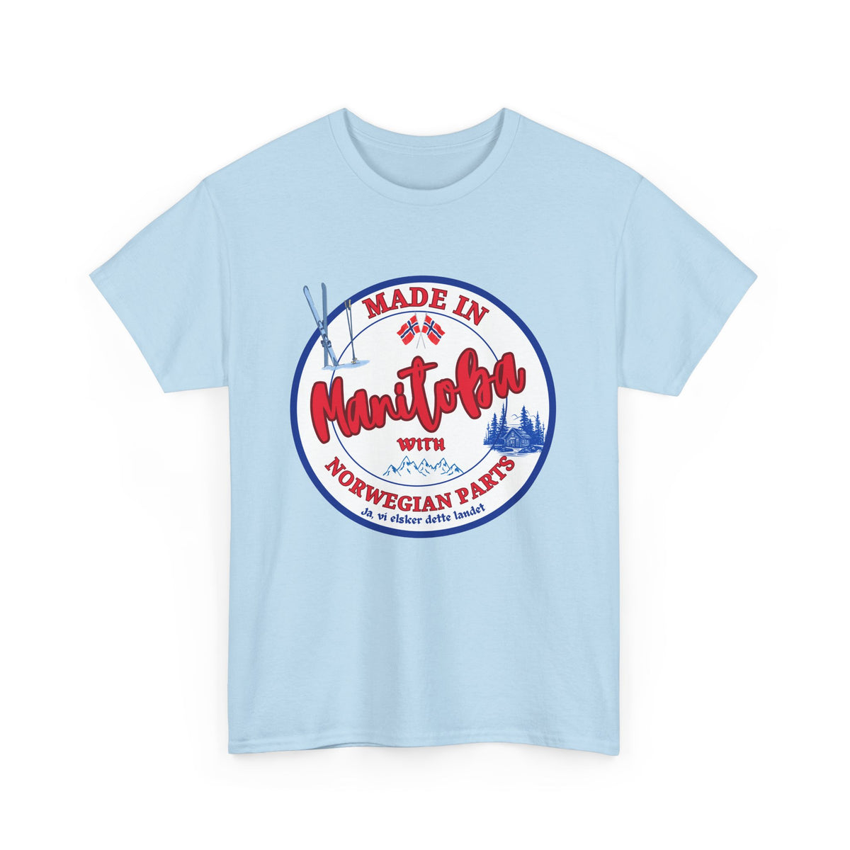 Made In Manitoba With Norwegian Parts Unisex Heavy Cotton Tee