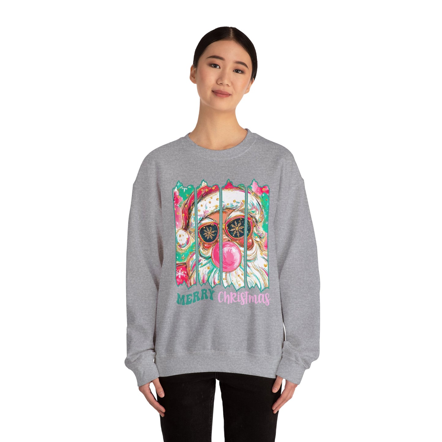 Santa Merry Christmas Unisex Heavy Blend™ Crewneck Sweatshirt