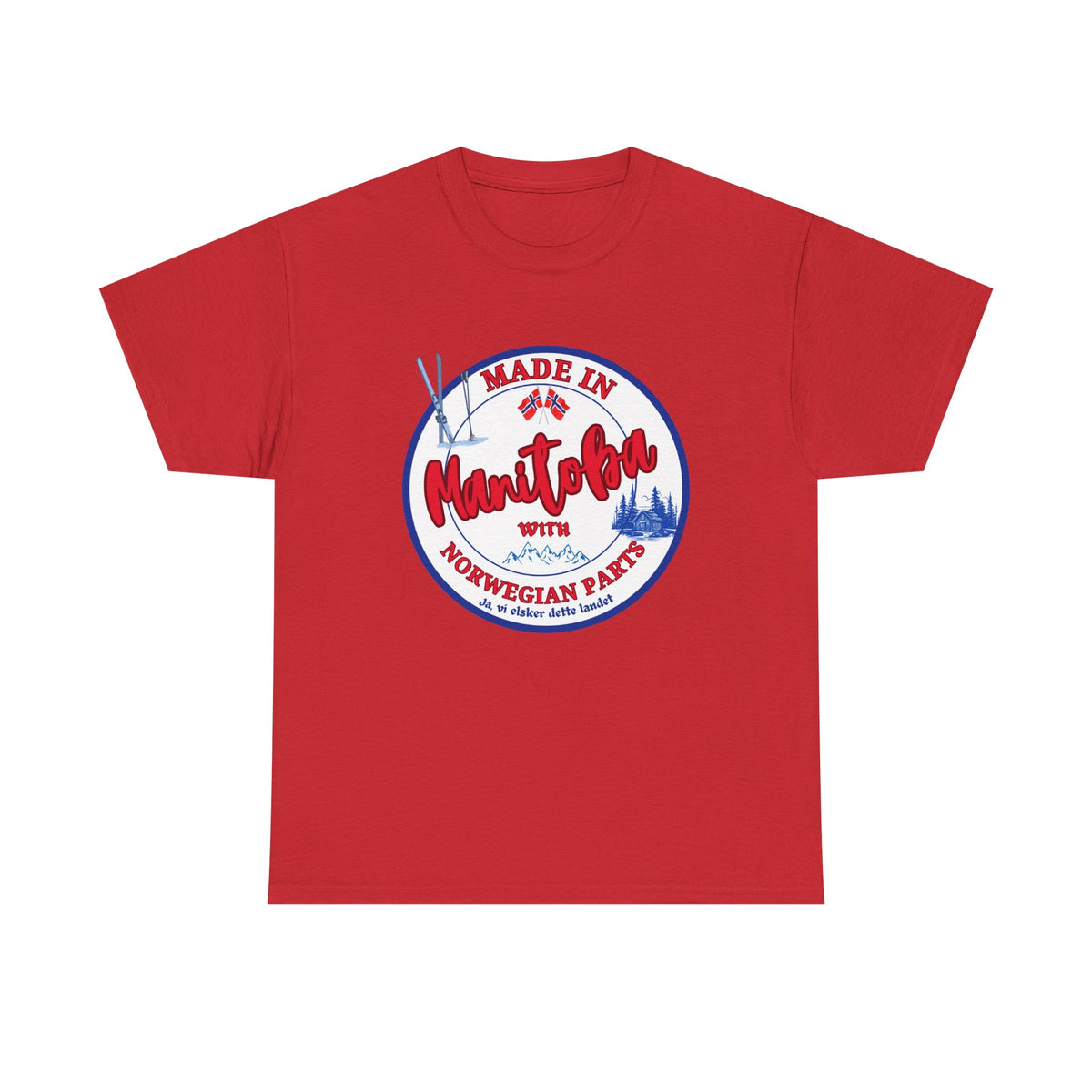 Made In Manitoba With Norwegian Parts Unisex Heavy Cotton Tee