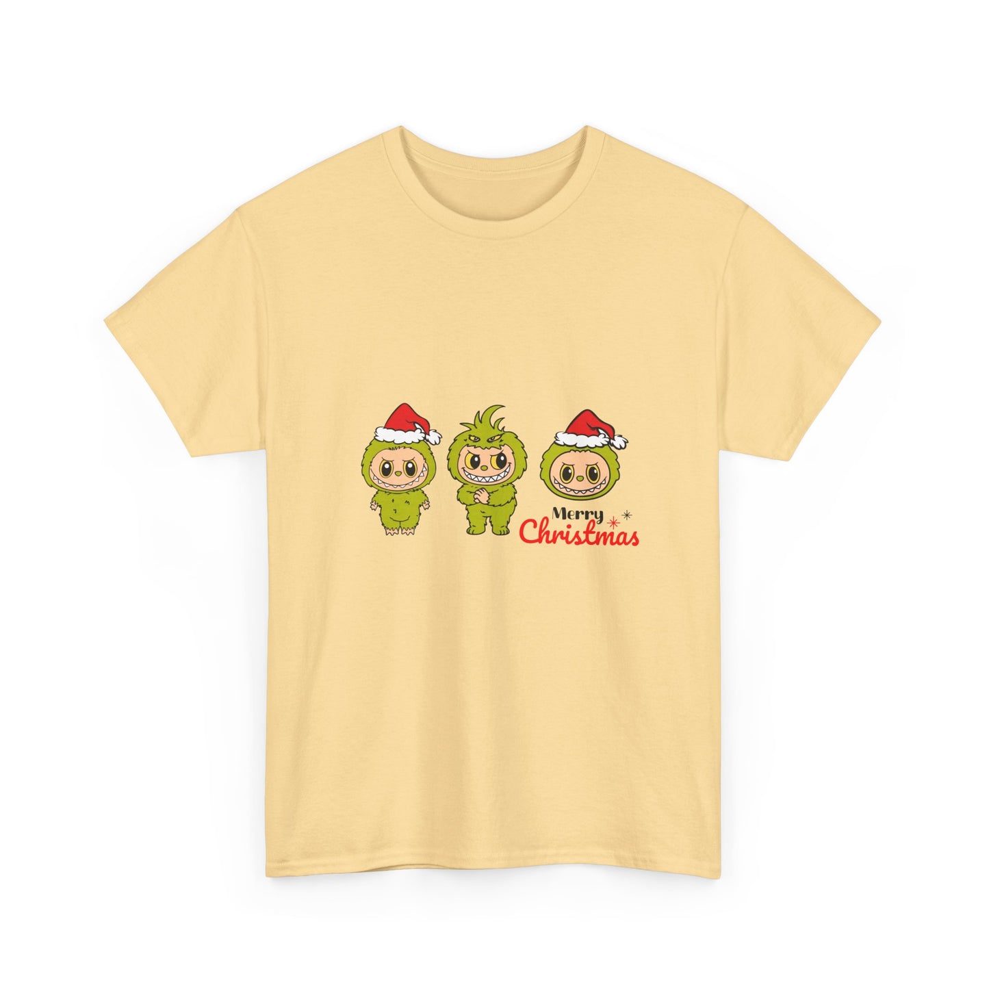 Merry Christmas Labubu Unisex Heavy Cotton Tee