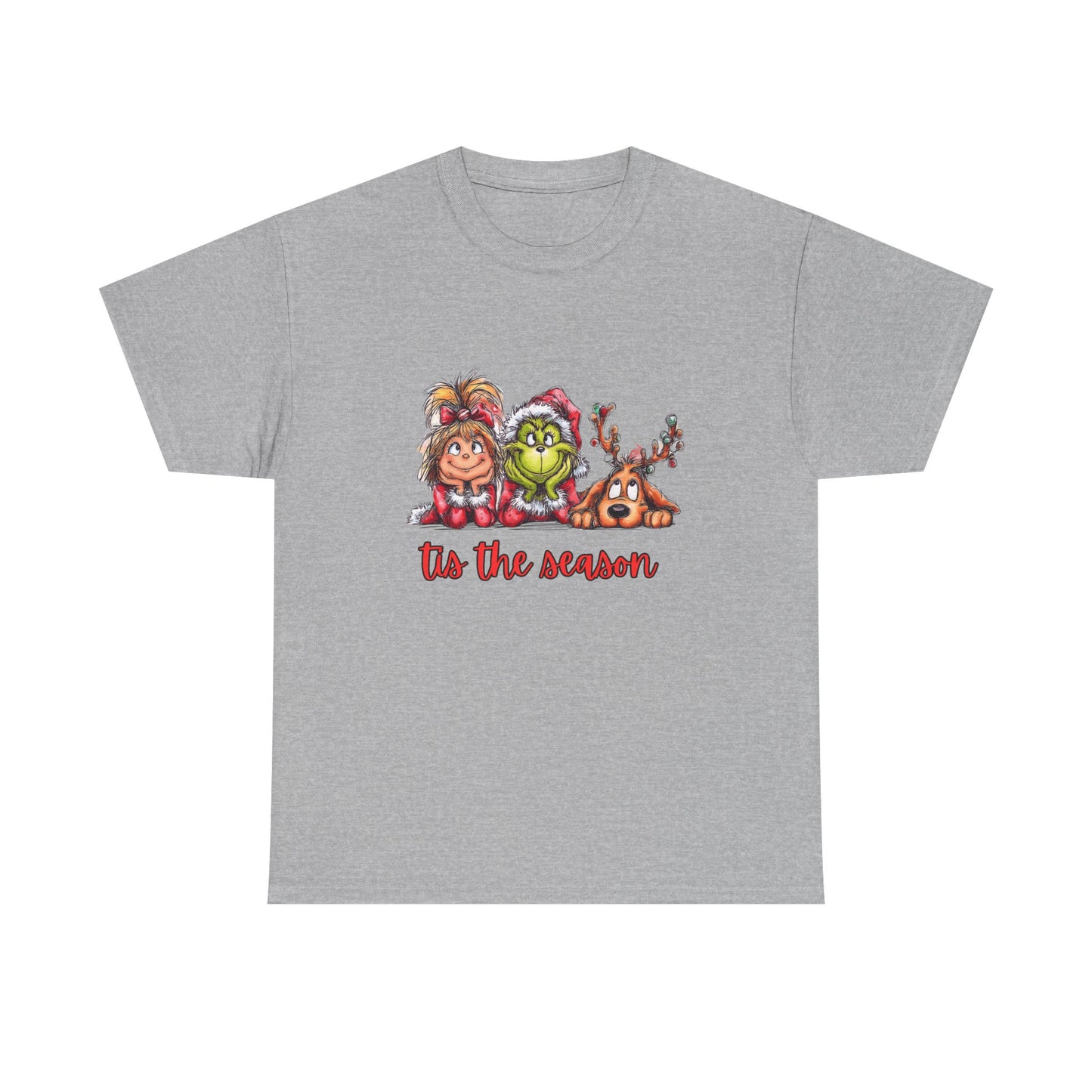 Tis The Season Grinch Unisex Heavy Cotton Tee