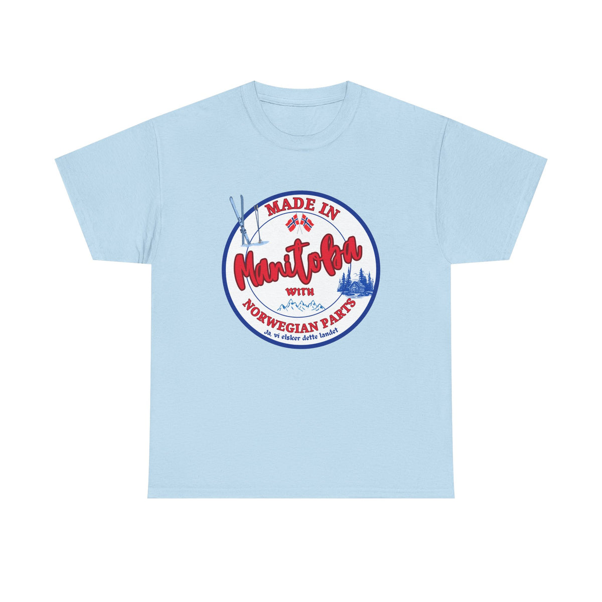 Made In Manitoba With Norwegian Parts Unisex Heavy Cotton Tee