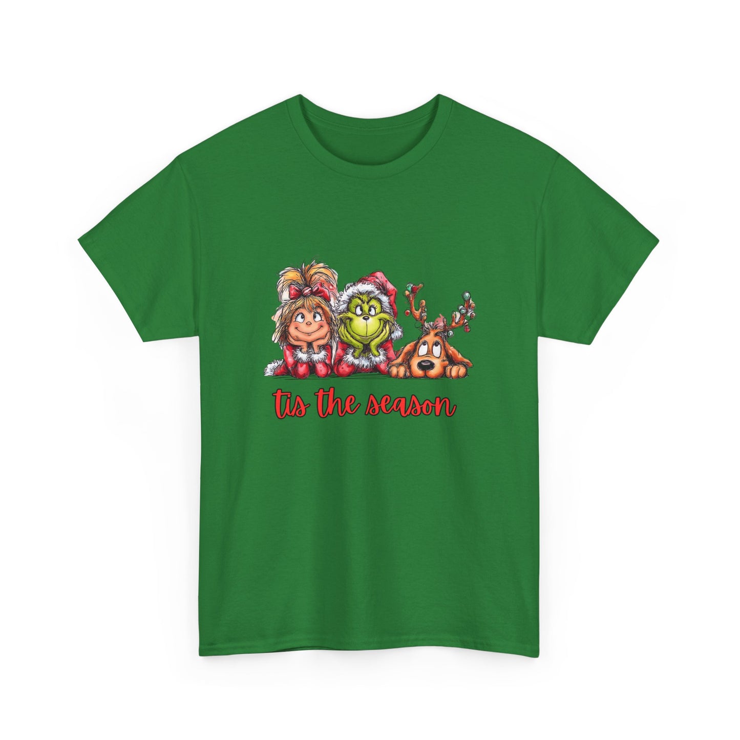 Tis The Season Grinch Unisex Heavy Cotton Tee