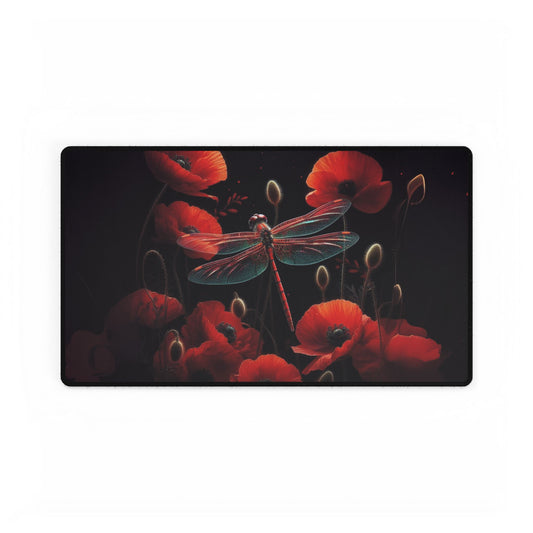 Poppy Dragonfly Desk Mat
