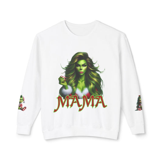 Mama Grinch Unisex Lightweight Crewneck Sweatshirt