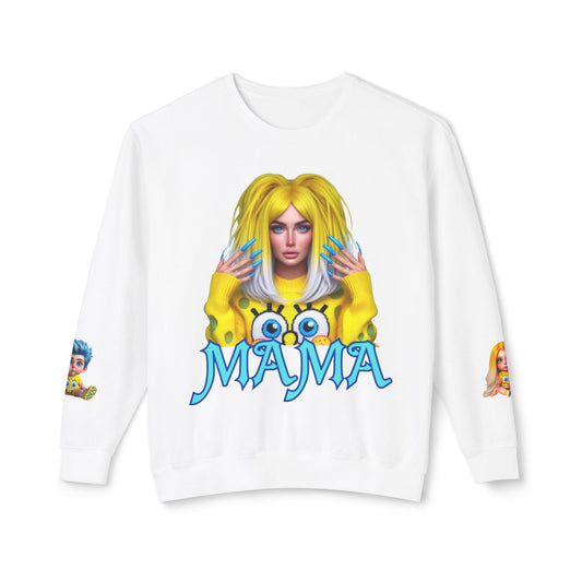 Mama SpongeBob Unisex Lightweight Crewneck Sweatshirt