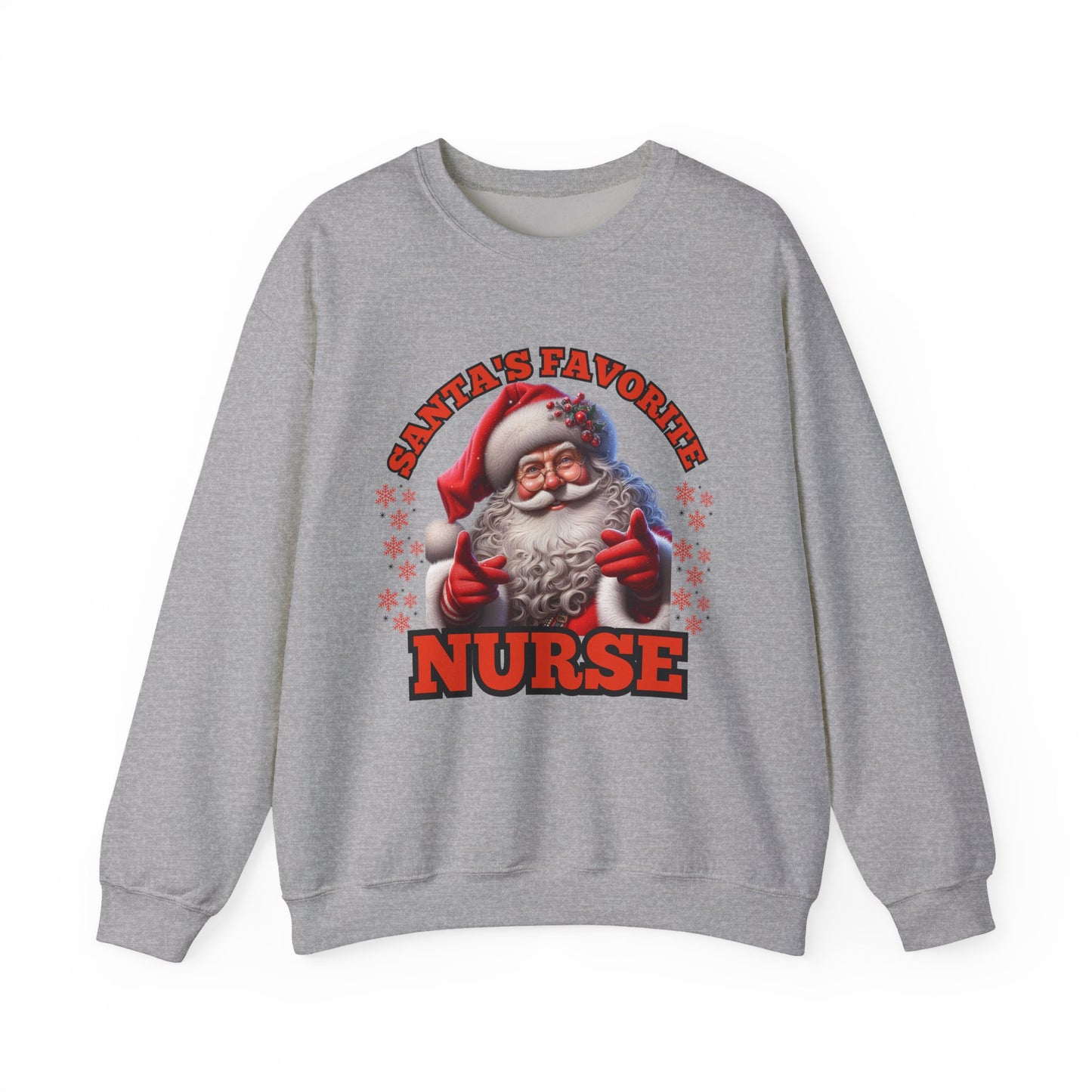 Santa's Favorite Nurse Unisex Heavy Blend™ Crewneck Sweatshirt