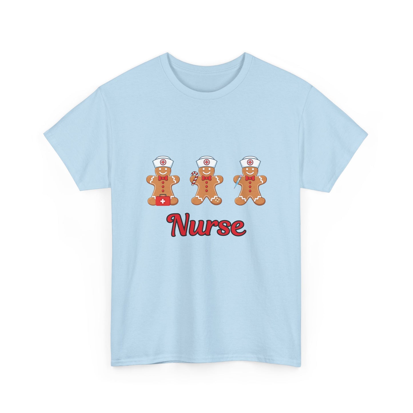 Nurse Gingerbread Unisex Heavy Cotton Tee