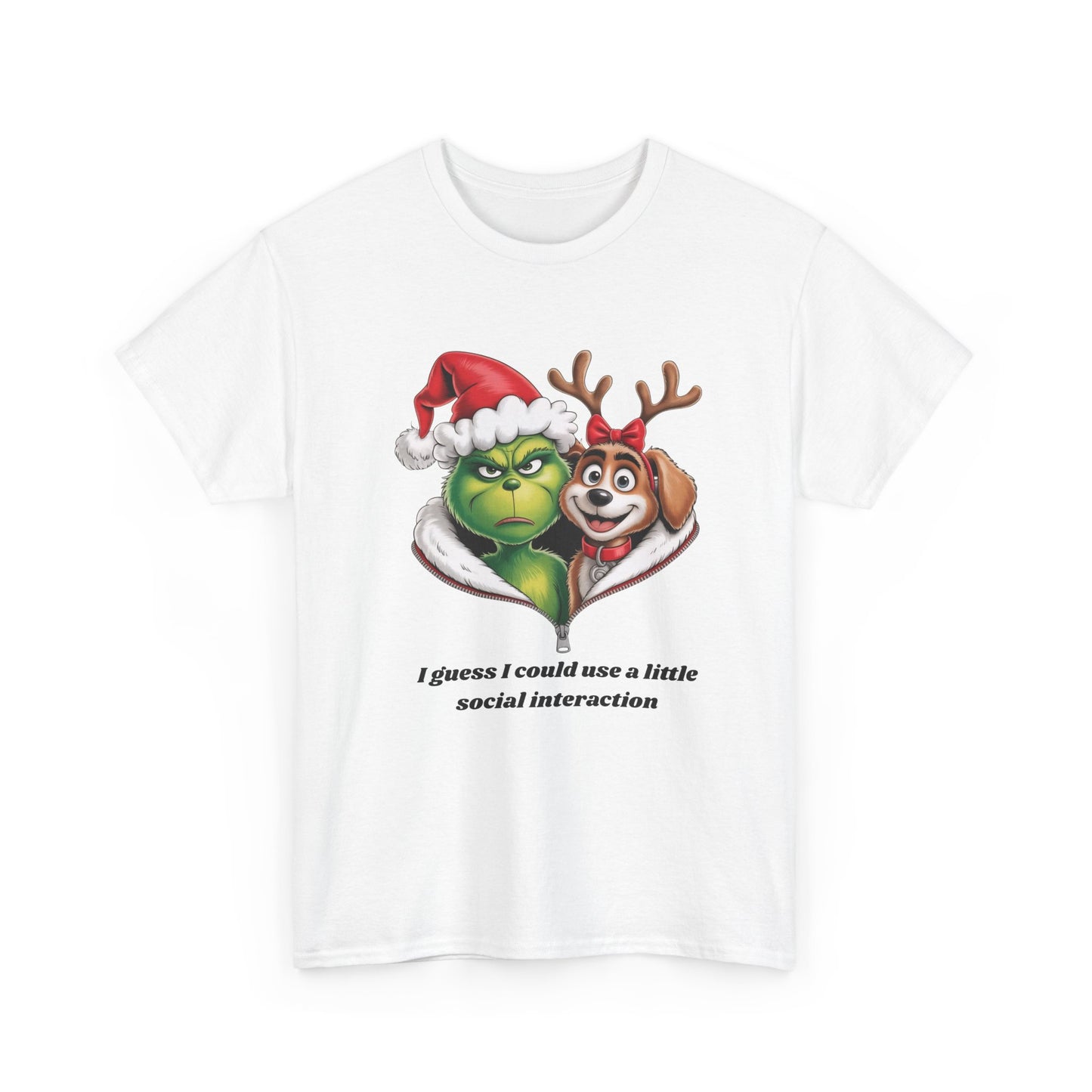 Social Interaction Grinch Unisex Heavy Cotton Tee