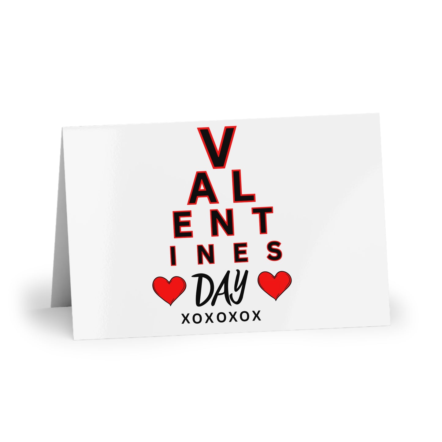 Eye Chart Valentines Blank Greeting Card