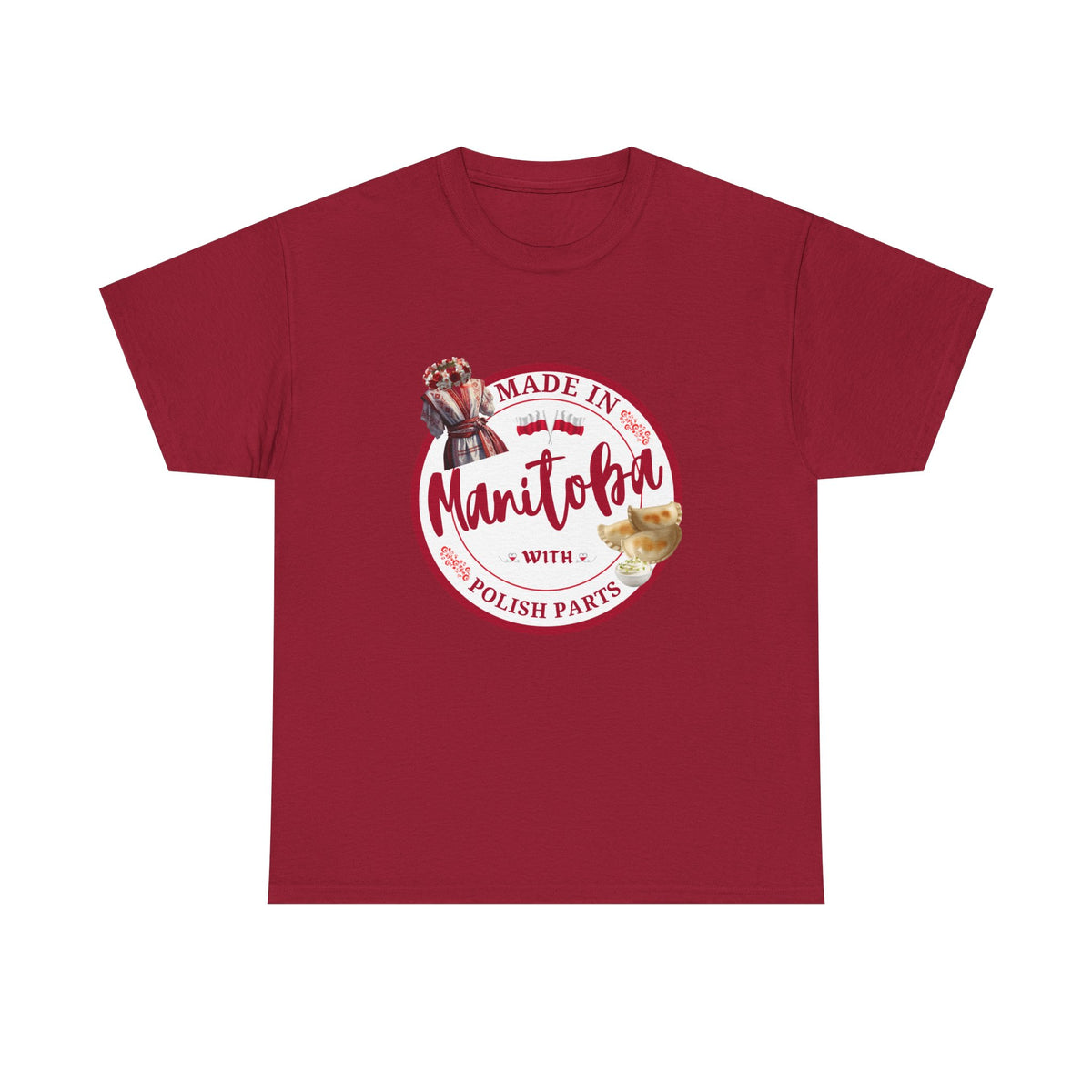 Made In Manitoba With Polish Parts Unisex Heavy Cotton Tee