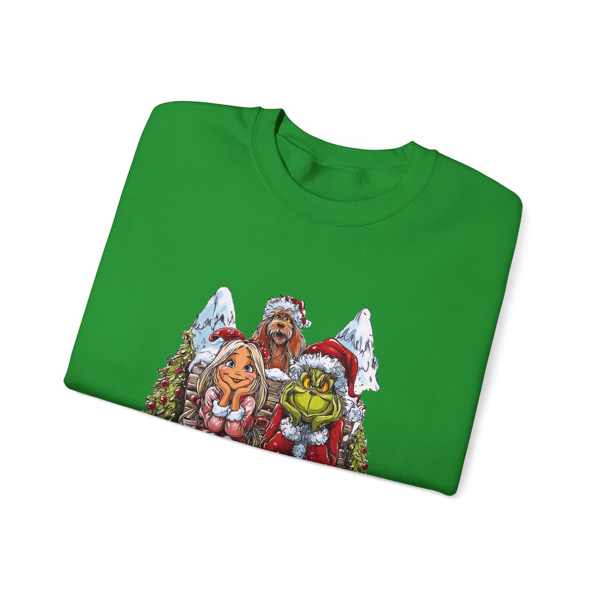 Just Waiting For Christmas Grinch Unisex Heavy Blend™ Crewneck Sweatshirt