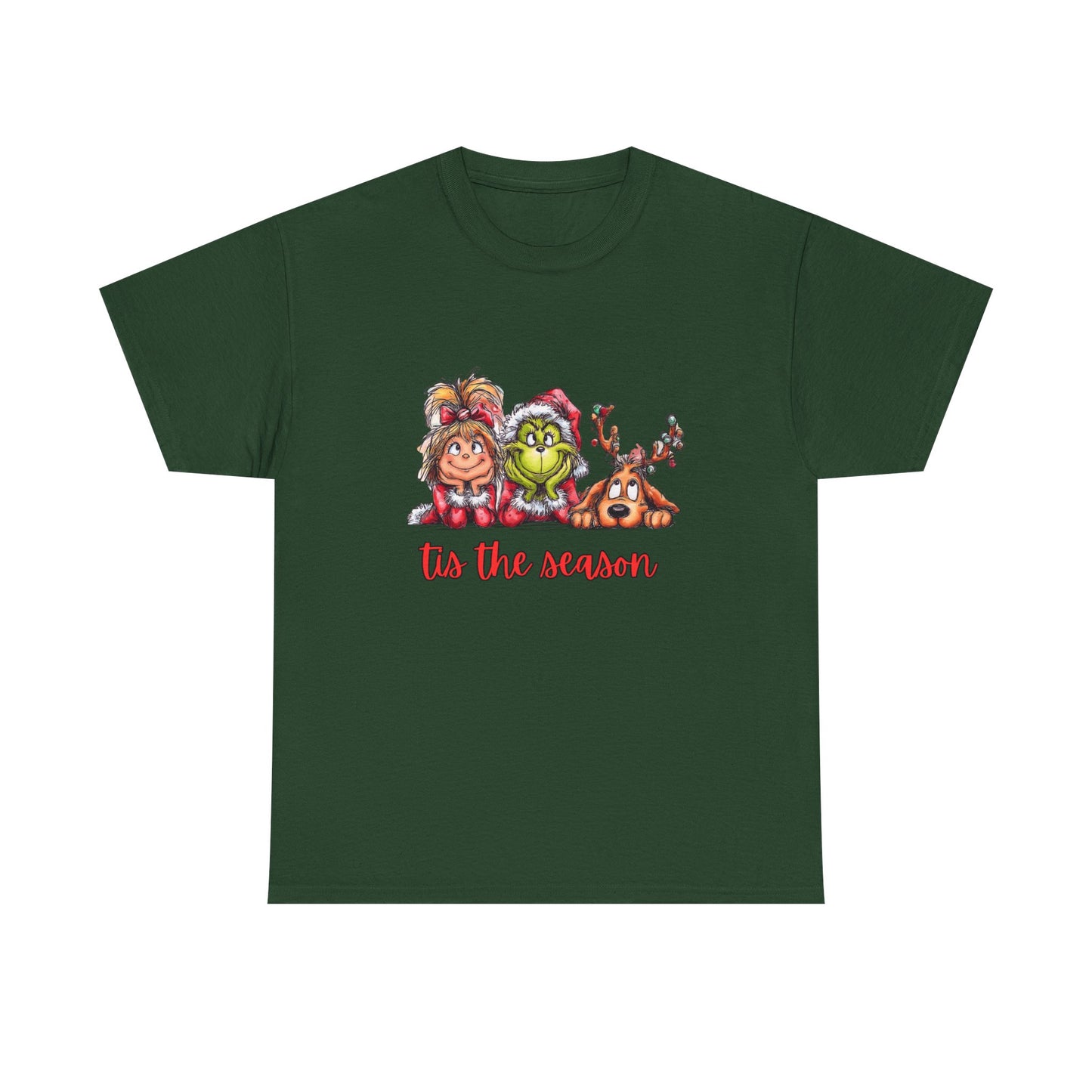 Tis The Season Grinch Unisex Heavy Cotton Tee